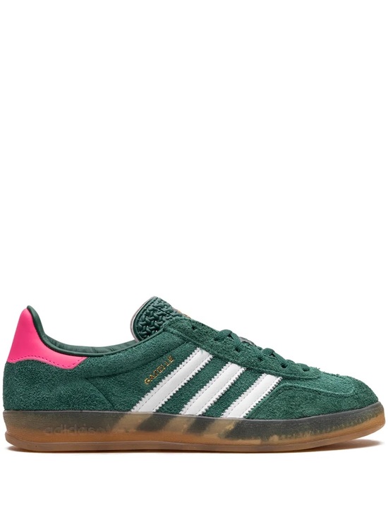 adidas Shoes - adidas Gazelle Green White Pink Suede Sneakers